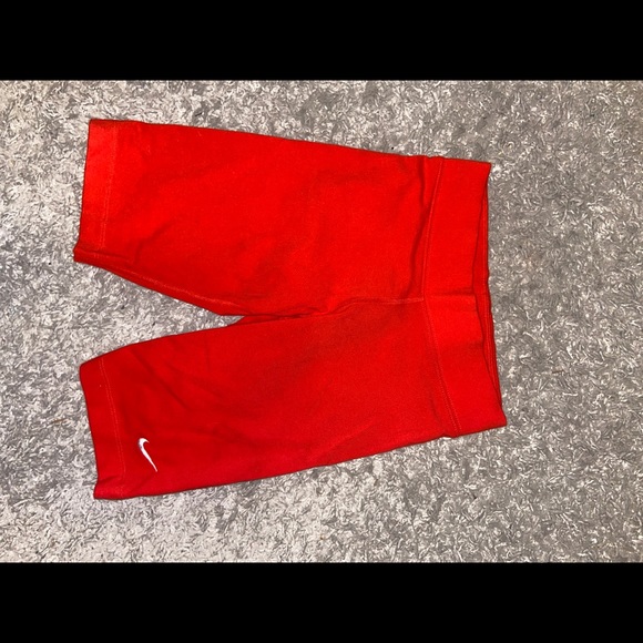 red biker shorts nike